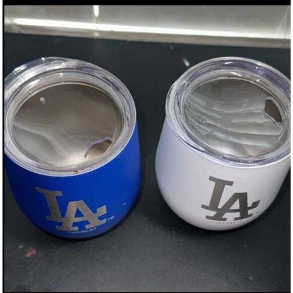 Los Angeles Dodgers Stemless Tumbler Set - 2 Pack - Double Wall - Blue & White - - Picture 2 of 5